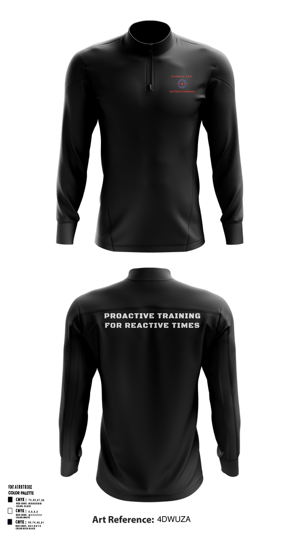 Quarter Zip Jacket, Double Tap Tactics, , Teamtime, Team time, sublimation, custom sports apparel, team uniforms, spirit wear, spiritwear, sports uniforms, custom shirts, team store, custom team store, fundraiser sports, apparel fundraiser