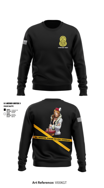 Defense Criminal Investigative Service Transnational Operations Field Office Alexandria VA 22707351 Crew Neck Sweatshirt - 2