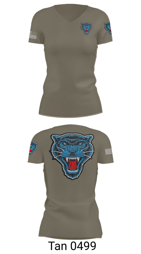 Womens Short Sleeve Vneck Shirt, Blue Panthers, , Teamtime, Team time, sublimation, custom sports apparel, team uniforms, spirit wear, spiritwear, sports uniforms, custom shirts, team store, custom team store, fundraiser sports, apparel fundraiser