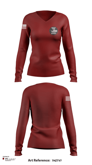 Womens Long Sleeve Vneck Shirt, TMO, , Teamtime, Team time, sublimation, custom sports apparel, team uniforms, spirit wear, spiritwear, sports uniforms, custom shirts, team store, custom team store, fundraiser sports, apparel fundraiser