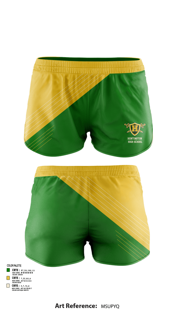 Womens Shorts, Huntington High School, Tennis, Teamtime, Team time, sublimation, custom sports apparel, team uniforms, spirit wear, spiritwear, sports uniforms, custom shirts, team store, custom team store, fundraiser sports, apparel fundraiser