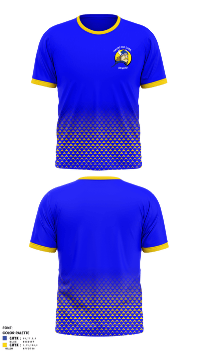 Parsons High School Swimming 23656588 Short Sleeve Performance Shirt - 2