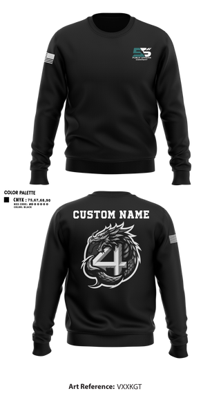 Crew Neck Sweatshirt, 55th COMCAM 4th PLT, , Teamtime, Team time, sublimation, custom sports apparel, team uniforms, spirit wear, spiritwear, sports uniforms, custom shirts, team store, custom team store, fundraiser sports, apparel fundraiser