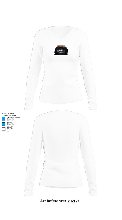 Covenant Christian High School Tennis 45149175 Women's Long Sleeve V-neck Shirt - 15