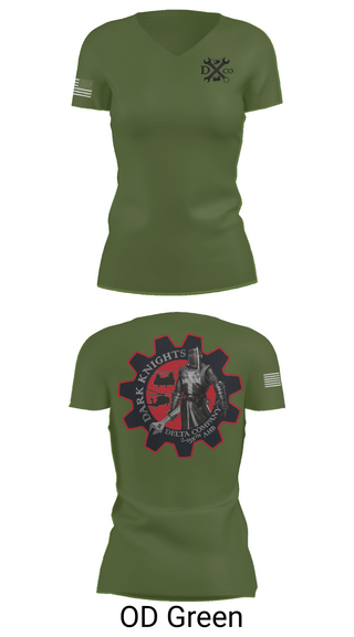 Womens Short Sleeve Vneck Shirt, D Co. 2-158th AHB, , Teamtime, Team time, sublimation, custom sports apparel, team uniforms, spirit wear, spiritwear, sports uniforms, custom shirts, team store, custom team store, fundraiser sports, apparel fundraiser