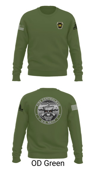 Crew Neck Sweatshirt, Fire Controlman, Navy, Teamtime, Team time, sublimation, custom sports apparel, team uniforms, spirit wear, spiritwear, sports uniforms, custom shirts, team store, custom team store, fundraiser sports, apparel fundraiser