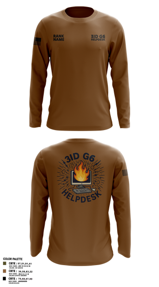 Long Sleeve Performance Shirt, 3ID G6 Helpdesk, , Teamtime, Team time, sublimation, custom sports apparel, team uniforms, spirit wear, spiritwear, sports uniforms, custom shirts, team store, custom team store, fundraiser sports, apparel fundraiser