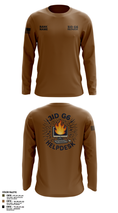 3ID G6 Helpdesk 95393067 Long Sleeve Performance Shirt 106