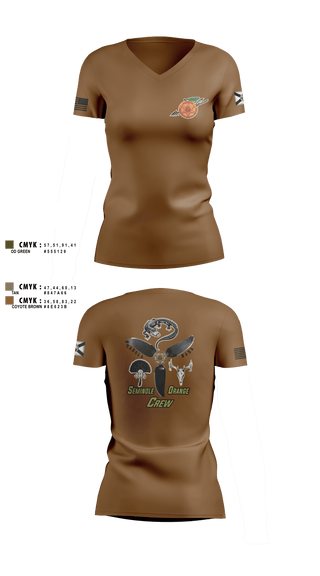 Womens Short Sleeve Vneck Shirt, Seminole / Orange Crew, , Teamtime, Team time, sublimation, custom sports apparel, team uniforms, spirit wear, spiritwear, sports uniforms, custom shirts, team store, custom team store, fundraiser sports, apparel fundraiser