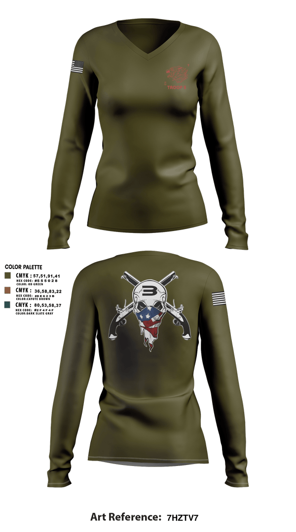 Womens Long Sleeve Vneck Shirt, Special Boat Team 22, , Teamtime, Team time, sublimation, custom sports apparel, team uniforms, spirit wear, spiritwear, sports uniforms, custom shirts, team store, custom team store, fundraiser sports, apparel fundraiser