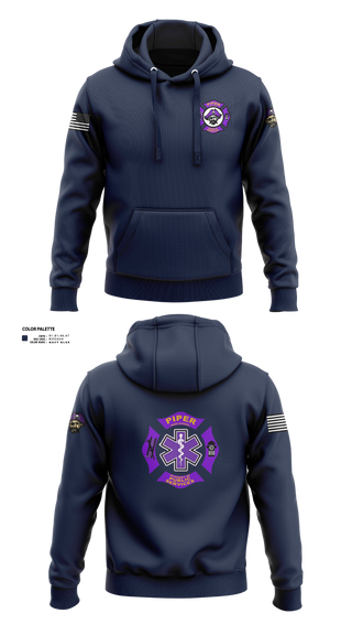 Hoodie, Piper High School Public Services Academy, Fire Department, Teamtime, Team time, sublimation, custom sports apparel, team uniforms, spirit wear, spiritwear, sports uniforms, custom shirts, team store, custom team store, fundraiser sports, apparel fundraiser