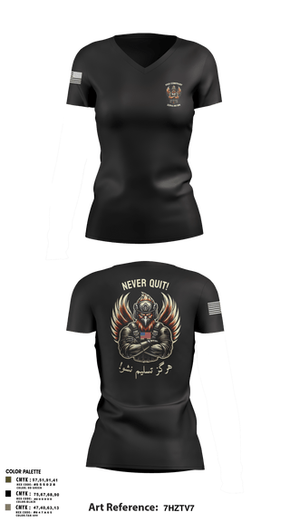 Womens Short Sleeve Vneck Shirt, F CO, 229th MI BN, , Teamtime, Team time, sublimation, custom sports apparel, team uniforms, spirit wear, spiritwear, sports uniforms, custom shirts, team store, custom team store, fundraiser sports, apparel fundraiser