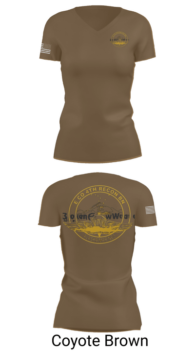 E Co 4th Recon BN 66844885 Women's Short Sleeve V-neck Shirt - 8