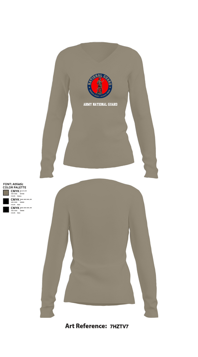 Army National GuardCruise 18160230 Women's Long Sleeve V-neck Shirt - 59