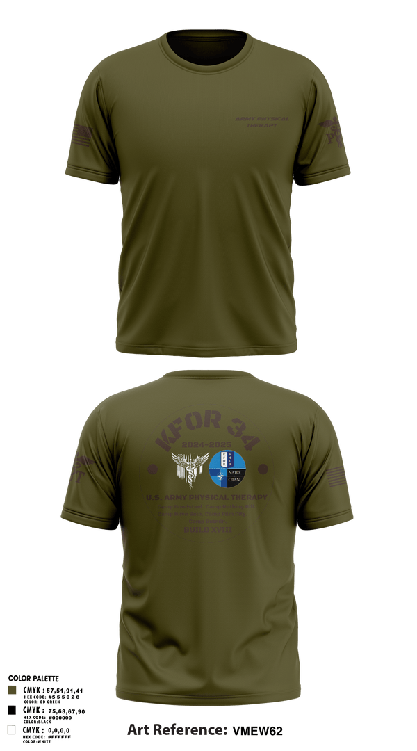 Short Sleeve Performance Shirt, KFOR34 Physical Therapy, Army, Teamtime, Team time, sublimation, custom sports apparel, team uniforms, spirit wear, spiritwear, sports uniforms, custom shirts, team store, custom team store, fundraiser sports, apparel fundraiser