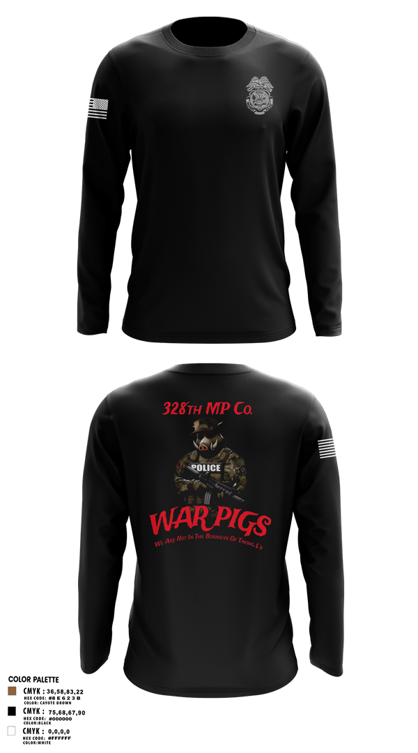 Long Sleeve Performance Shirt, 328th MP Co., , Teamtime, Team time, sublimation, custom sports apparel, team uniforms, spirit wear, spiritwear, sports uniforms, custom shirts, team store, custom team store, fundraiser sports, apparel fundraiser