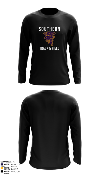 Long Sleeve Performance Shirt, Southern Middle School Track and Field, Track & Field, Teamtime, Team time, sublimation, custom sports apparel, team uniforms, spirit wear, spiritwear, sports uniforms, custom shirts, team store, custom team store, fundraiser sports, apparel fundraiser