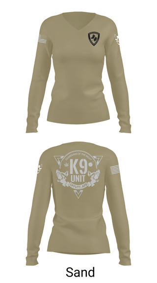 Womens Long Sleeve Vneck Shirt, Guardians of the Night, , Teamtime, Team time, sublimation, custom sports apparel, team uniforms, spirit wear, spiritwear, sports uniforms, custom shirts, team store, custom team store, fundraiser sports, apparel fundraiser