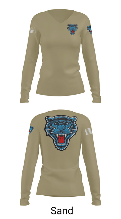 Blue Panthers 97909853 Women's Long Sleeve V-neck Shirt - 97