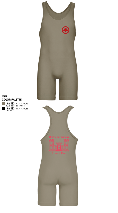 B 104th 60756364 Wrestling Singlet - 1