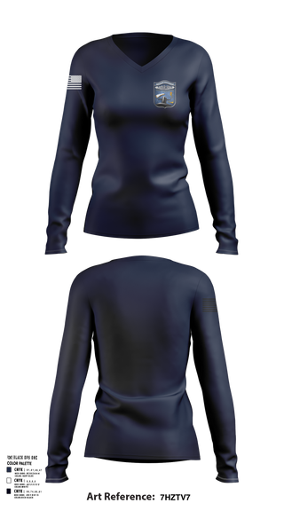 Womens Long Sleeve Vneck Shirt, NAVSUBTRACENPAC, , Teamtime, Team time, sublimation, custom sports apparel, team uniforms, spirit wear, spiritwear, sports uniforms, custom shirts, team store, custom team store, fundraiser sports, apparel fundraiser