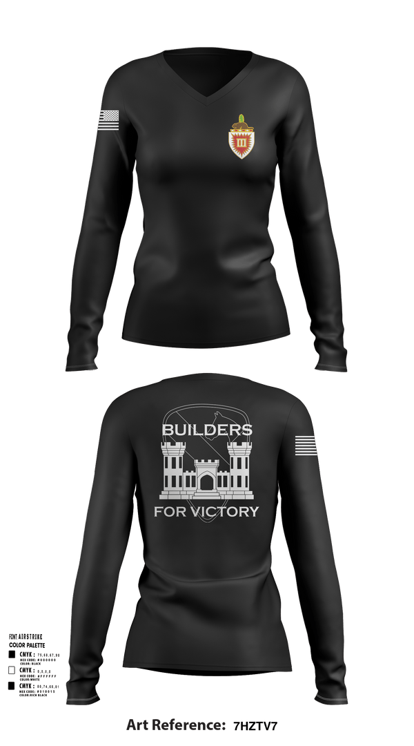 Womens Long Sleeve Vneck Shirt, 3 EN BN, , Teamtime, Team time, sublimation, custom sports apparel, team uniforms, spirit wear, spiritwear, sports uniforms, custom shirts, team store, custom team store, fundraiser sports, apparel fundraiser