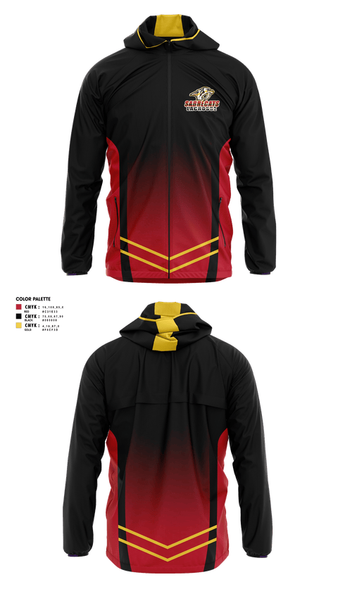 Windbreaker, Sabrecats Lacrosse, Men's Lacrosse, Teamtime, Team time, sublimation, custom sports apparel, team uniforms, spirit wear, spiritwear, sports uniforms, custom shirts, team store, custom team store, fundraiser sports, apparel fundraiser