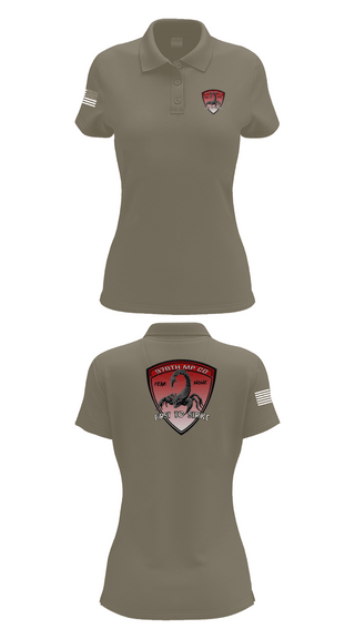 Womens Short Sleeve Performance Polo, 978th Military Police Company, , Teamtime, Team time, sublimation, custom sports apparel, team uniforms, spirit wear, spiritwear, sports uniforms, custom shirts, team store, custom team store, fundraiser sports, apparel fundraiser