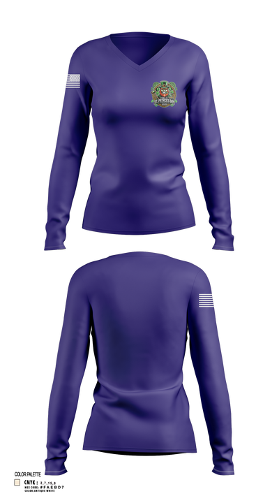 Clifton FMBA 21 75027151 Women's Long Sleeve V-neck Shirt - 103