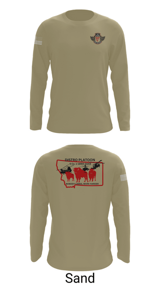 Long Sleeve Performance Shirt, E co. 1-189th, , Teamtime, Team time, sublimation, custom sports apparel, team uniforms, spirit wear, spiritwear, sports uniforms, custom shirts, team store, custom team store, fundraiser sports, apparel fundraiser