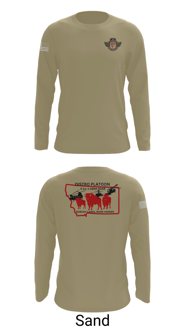 Long Sleeve Performance Shirt, E co. 1-189th, , Teamtime, Team time, sublimation, custom sports apparel, team uniforms, spirit wear, spiritwear, sports uniforms, custom shirts, team store, custom team store, fundraiser sports, apparel fundraiser