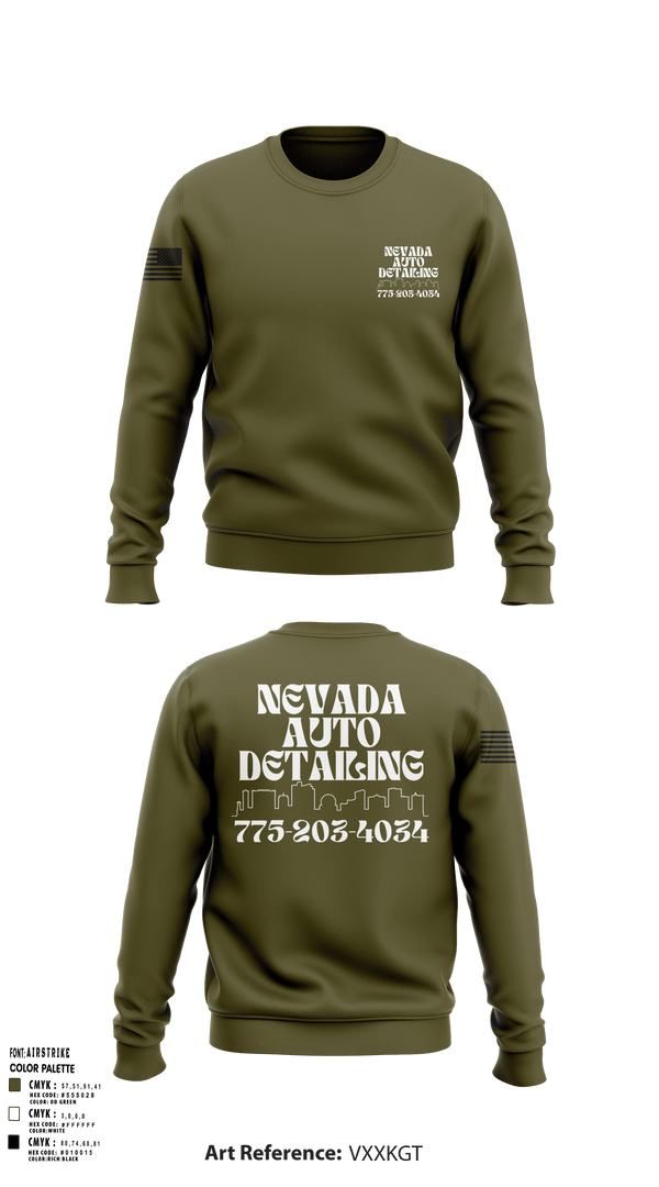 Crew Neck Sweatshirt, Nevada auto detailing, , Teamtime, Team time, sublimation, custom sports apparel, team uniforms, spirit wear, spiritwear, sports uniforms, custom shirts, team store, custom team store, fundraiser sports, apparel fundraiser