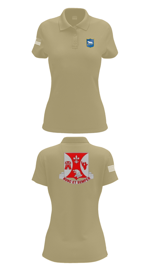 Womens Short Sleeve Performance Polo, 2/196th RTI, , Teamtime, Team time, sublimation, custom sports apparel, team uniforms, spirit wear, spiritwear, sports uniforms, custom shirts, team store, custom team store, fundraiser sports, apparel fundraiser