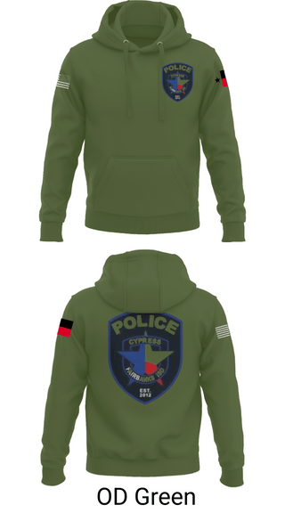 Hoodie, Cypress- Fairbanks ISD Police Department, Police, Teamtime, Team time, sublimation, custom sports apparel, team uniforms, spirit wear, spiritwear, sports uniforms, custom shirts, team store, custom team store, fundraiser sports, apparel fundraiser