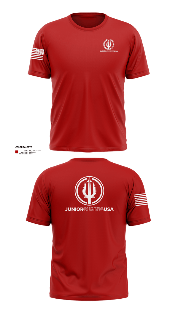 Short Sleeve Performance Shirt, Junior Guards USA, Swimming, Teamtime, Team time, sublimation, custom sports apparel, team uniforms, spirit wear, spiritwear, sports uniforms, custom shirts, team store, custom team store, fundraiser sports, apparel fundraiser