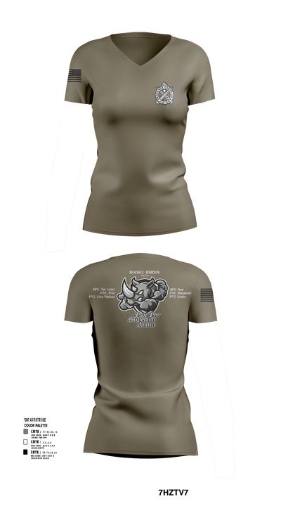 Rocket Rhinos 9238084 Women's Short Sleeve V-neck Shirt - 107