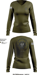 Fugitive apprehension street team 28615721 Women's Long Sleeve V-neck Shirt - 251