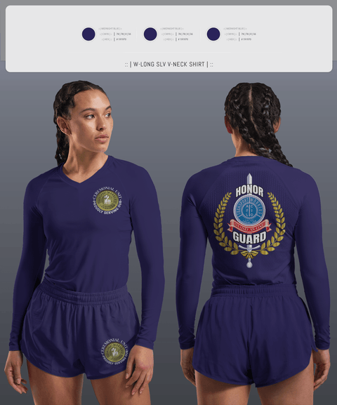 Womens Long Sleeve Vneck Shirt, Twu Local 100 Ceremonial Unit & Honor Guard, Golf, Teamtime, Team time, sublimation, custom sports apparel, team uniforms, spirit wear, spiritwear, sports uniforms, custom shirts, team store, custom team store, fundraiser sports, apparel fundraiser
