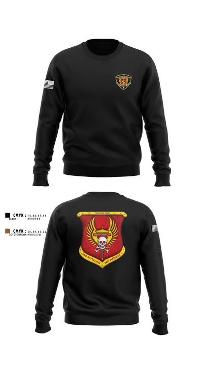 3rd Battalion 3rd Marines India Co. 18315105 Crew Neck Sweatshirt - 2