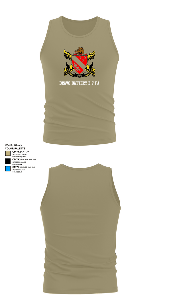 Tank Top, Bravo Battery 3-7 FA, Army, Teamtime, Team time, sublimation, custom sports apparel, team uniforms, spirit wear, spiritwear, sports uniforms, custom shirts, team store, custom team store, fundraiser sports, apparel fundraiser