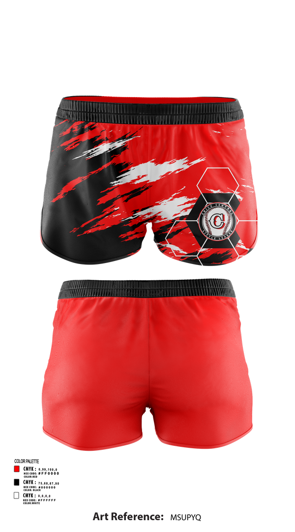 Womens Shorts, Chico Central Little League, Spirit Store, Teamtime, Team time, sublimation, custom sports apparel, team uniforms, spirit wear, spiritwear, sports uniforms, custom shirts, team store, custom team store, fundraiser sports, apparel fundraiser