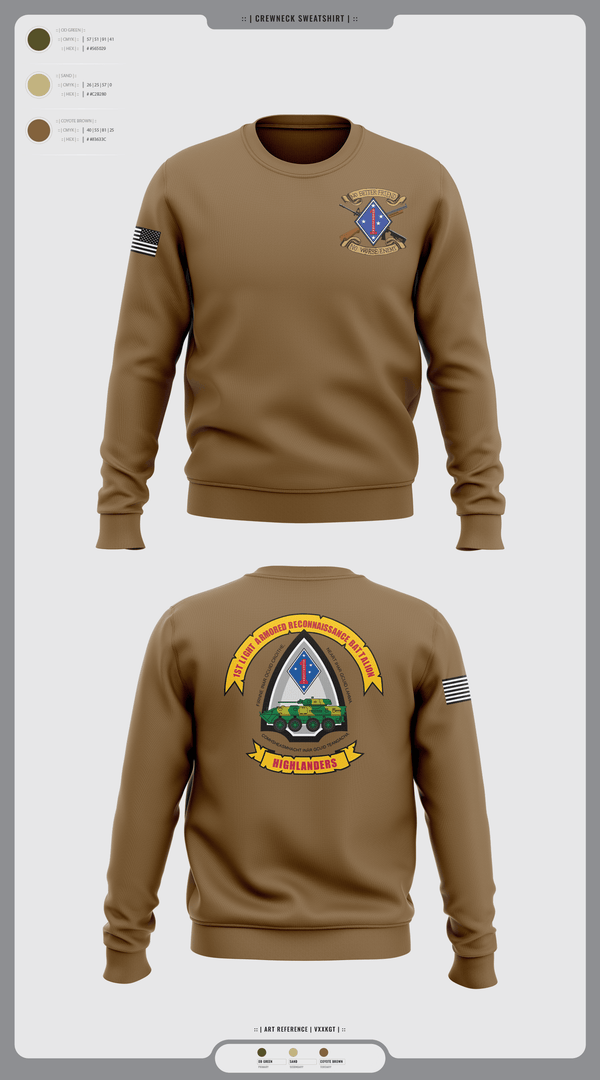 Crew Neck Sweatshirt, 1LAR, Marines, Teamtime, Team time, sublimation, custom sports apparel, team uniforms, spirit wear, spiritwear, sports uniforms, custom shirts, team store, custom team store, fundraiser sports, apparel fundraiser
