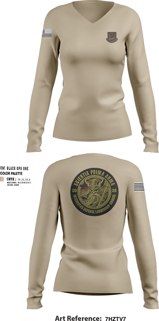 Womens Long Sleeve Vneck Shirt, IDLC, Air Force, Teamtime, Team time, sublimation, custom sports apparel, team uniforms, spirit wear, spiritwear, sports uniforms, custom shirts, team store, custom team store, fundraiser sports, apparel fundraiser