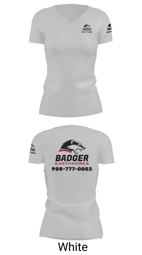 Womens Short Sleeve Vneck Shirt, Badger Earthworks, , Teamtime, Team time, sublimation, custom sports apparel, team uniforms, spirit wear, spiritwear, sports uniforms, custom shirts, team store, custom team store, fundraiser sports, apparel fundraiser