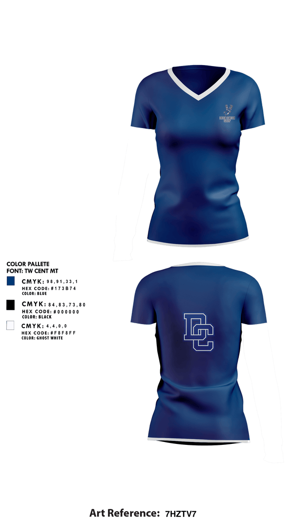 Womens Short Sleeve Vneck Shirt, Deer Creek Antlers, Golf, Teamtime, Team time, sublimation, custom sports apparel, team uniforms, spirit wear, spiritwear, sports uniforms, custom shirts, team store, custom team store, fundraiser sports, apparel fundraiser