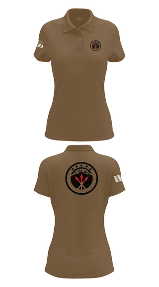 Womens Short Sleeve Performance Polo, 593rd esc, , Teamtime, Team time, sublimation, custom sports apparel, team uniforms, spirit wear, spiritwear, sports uniforms, custom shirts, team store, custom team store, fundraiser sports, apparel fundraiser