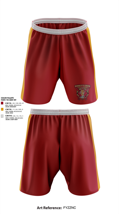 Bennetts Creek Little League 93865668 Athletic Shorts With Pockets - 1