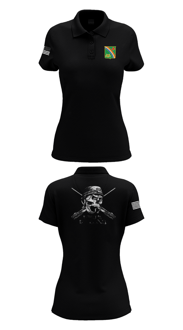 Womens Short Sleeve Performance Polo, 1st Battalion 69th Infantry Regiment, Army, Teamtime, Team time, sublimation, custom sports apparel, team uniforms, spirit wear, spiritwear, sports uniforms, custom shirts, team store, custom team store, fundraiser sports, apparel fundraiser