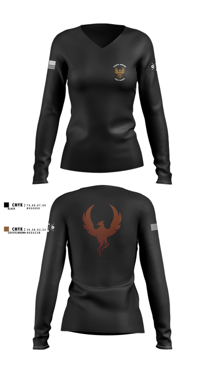 OSA DDG79 12784449 Women's Long Sleeve V-neck Shirt - 5