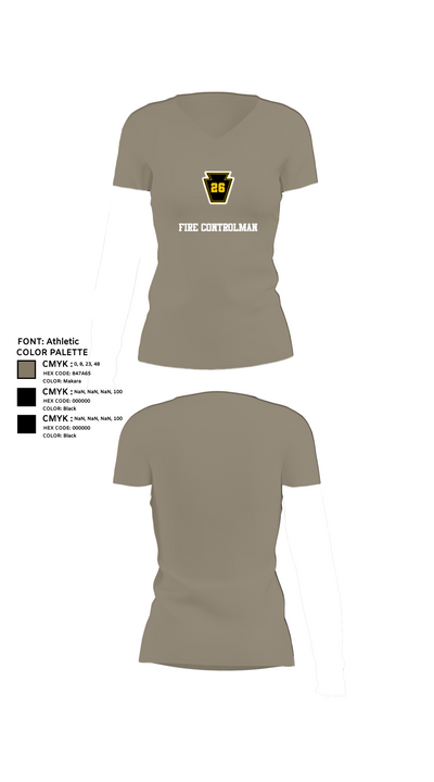 Fire Controlman 9511626 Women's Short Sleeve V-neck Shirt - 61